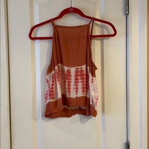 Tie-dye Rust Colored Crop Top